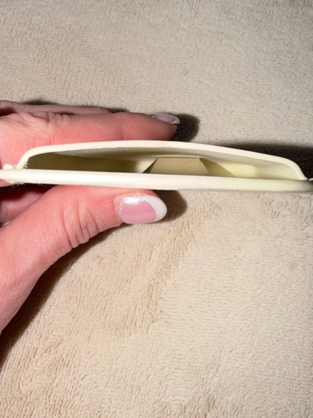 kate spade NY MagSafe Magnetic Wallet White Glitter Card Holder NWOT